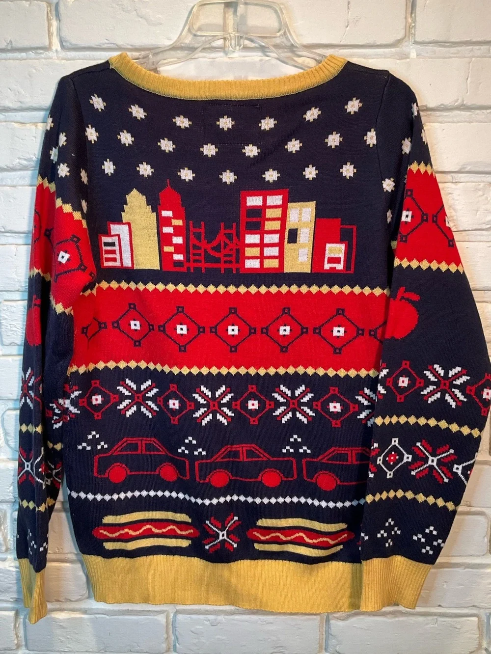 Ugly Christmas Sweater New York Themed M